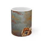 Acrylic Pomeranian - Autumn Woods | Ceramic Mug 11oz
