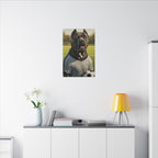 Cane Corso Oil Painting Soccer Portrait Canvas Wall Art | Dog Lover Gift | Athletic Pet Decor