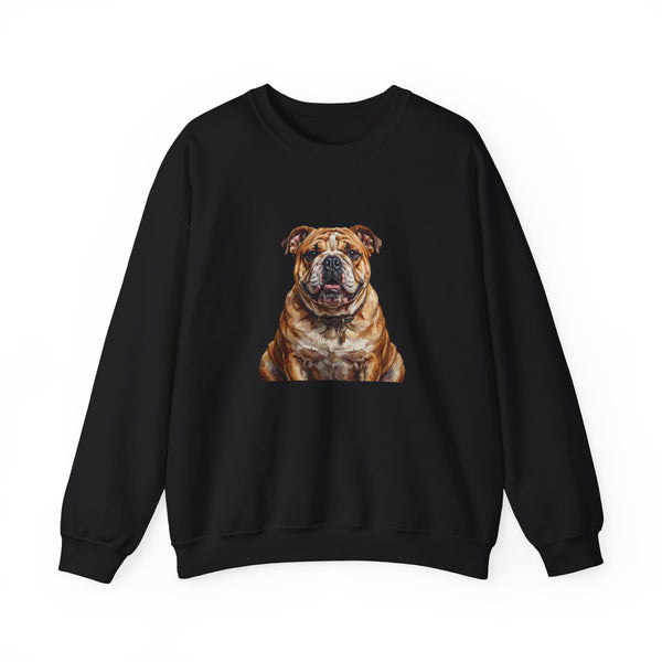 English Bulldog Sweatshirt | Painterly Dog Art Crewneck | Bulldog Mom Gift | Cozy Pullover for Dog Lovers | Pet Portrait Apparel