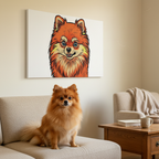 Comic Book Pomeranian Canvas — Bold Dog Wall Art