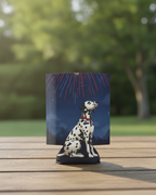 Dalmatian Can Cooler, America 250 Patriotic Dog Pattern Gift, USA Flag Insulator, America 250 Party Decor, Premium Drink Holder for Dog Lovers