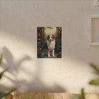 Australian Shepherd Stained Glass Wall Art, Aussie Dog Lover Gift, Pet Portrait Canvas Print Decor
