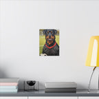 Rottweiler Oil Painting Soccer Portrait Canvas Wall Art Decor | Rottie Dog Lover Gift | Premium Pet Portrait Print
