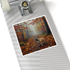Acrylic French Bulldog - Autumn Woods | Kiss-Cut Stickers