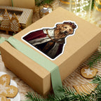 Golden Retriever Kings & Queens Royal Portrait Sticker, Dog Portrait Vinyl Decal, Kiss-Cut Sticker, Golden Retriever Lover Gift