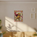 Golden Retriever Comic Pop Art Canvas - Dynamic Dog Print with Retro Halftone Style