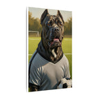Cane Corso Oil Painting Soccer Portrait Canvas Wall Art | Dog Lover Gift | Athletic Pet Decor