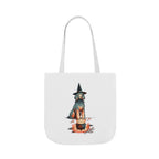 Poodle Halloween Tote Bag | Witch Dog Canvas Tote | Tritan