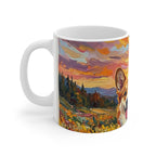 Corgi Acrylic Gallery Print Sunset Prairie Coffee Mug | Premium Dog Prints | Tritan — secondary view