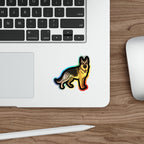 Pop Art German Shepherd Holo Sticker | Tritan