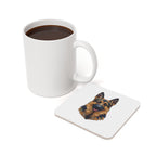 German Shepherd Low Poly Cool Jewel Cork Back Coaster | Dog Lover Gift