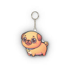 Chibi Pug Plush Keychain | Tritan