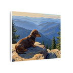 Dachshund Stretched Canvas Wall Art, Acrylic Painting Dog Print, Pet Portrait Gift for Dog Lovers, Modern Animal Home Decor