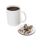German Shepherd Watercolor Butterfly Bloom Drink Coaster | Premium Dog Prints | Tritan