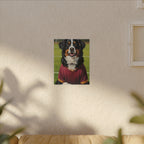 Bernese Mountain Dog Oil Painting Soccer Portrait Canvas Art | Berner Dog Gift | Pet Loss Memorial Wall Art Decor