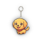 Chibi Golden Retriever Plush Keychain | Tritan