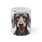 Dachshund Watercolor Butterfly Bloom Gift Set — Mug + Coaster + Sticker | Tritan