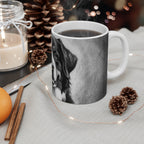 Bernese Mountain Dog Charcoal Portrait Ceramic Mug 11oz | Premium Dog Art | Tritan