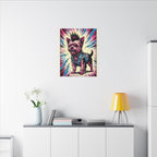 Yorkshire Terrier Canvas Print - Dynamic Comic Book Art with Halftone Dots - Energetic Yorkie Pop Art for Dog Lovers