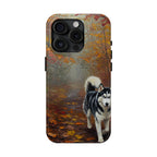 Acrylic Siberian Husky - Autumn Woods | Tough Phone Case