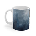 Acrylic-Style Siberian Husky - Slate Blue | Ceramic Mug 11oz