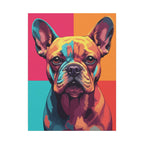 French Bulldog Pop Art Canvas Print, Frenchie Wall Art Decor, Dog Lover Gift, Pet Art for Home