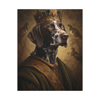 German Shorthaired Pointer Renaissance Royal Portrait Canvas Wall Art, Regal Dog Painting, German Shorthaired Pointer Lover Gift, Stretched Canvas