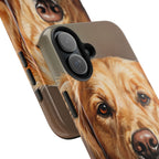 Golden Retriever Oil Portrait Phone Case, Classic Dog Portrait, Golden Retriever Lover Gift, Tough Case for iPhone and Samsung