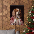 Cavalier King Charles Spaniel Kings & Queens Royal Portrait Matte Poster, Regal Dog Art Print, Wall Art