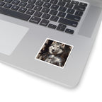 Siberian Husky Medieval Knight Portrait Sticker, Dog Portrait Vinyl Decal, Kiss-Cut Sticker, Siberian Husky Lover Gift