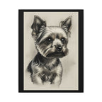 Yorkshire Terrier Charcoal Portrait Canvas Wall Art | Yorkie Dog Lover Gift | Pet Memorial Decor | Stretched Canvas Print
