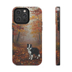 Acrylic Border Collie - Autumn Woods | Tough Phone Case