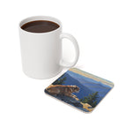 Acrylic English Bulldog - Mountain Overlook | Cork Back Coaster