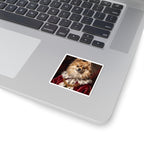 Pomeranian Kings & Queens Royal Portrait Sticker, Dog Portrait Vinyl Decal, Kiss-Cut Sticker, Pomeranian Lover Gift