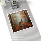 Acrylic Great Dane - Autumn Woods | Kiss-Cut Stickers
