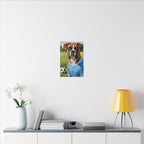 Boxer Dog Oil Painting Soccer Portrait Canvas Wall Art Decor Gift for Dog Lover