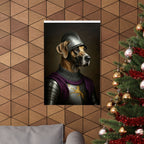 Great Dane Medieval Knight Portrait Matte Poster, Regal Dog Art Print, Great Dane Lover Gift, Wall Art