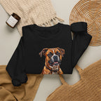 Boxer Sweatshirt | Painterly Dog Art Crewneck | Boxer Mom Gift | Cozy Pullover for Dog Lovers | Pet Portrait Apparel