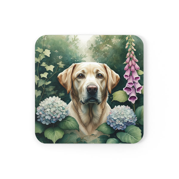Labrador Retriever Watercolor Garden Peek Drink Coaster | Premium Dog Prints | Tritan
