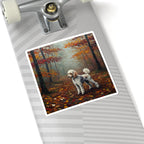 Acrylic Poodle - Autumn Woods | Kiss-Cut Stickers
