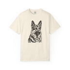 German Shepherd Woodcut Art Shirt | Comfort Colors Tee