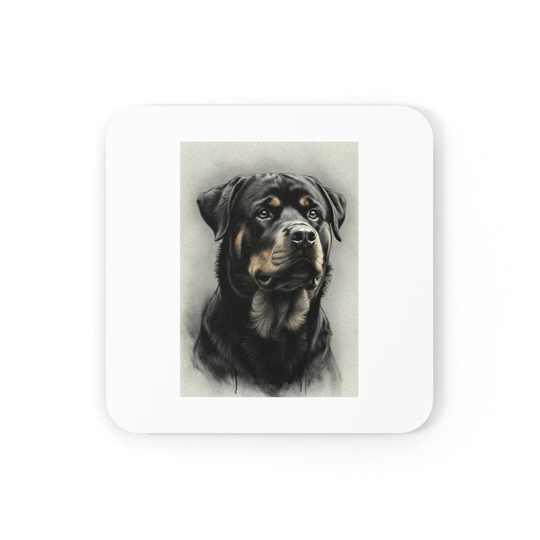 Rottweiler Coaster | Charcoal Rottweiler Art | Dog Lover Gift | Pet Owner Present | Drink Coaster | Dog Mom Gift | Home Decor