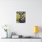 Miniature Schnauzer Soccer Portrait Oil Painting Canvas Wall Art, Schnauzer Dog Lover Gift, Pet Decor, Sports Fan Home Decor