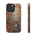 Acrylic Boston Terrier - Autumn Woods | Tough Phone Case