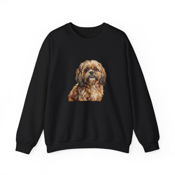 Shih Tzu Sweatshirt | Painterly Dog Art Crewneck | Shih Tzu Mom Gift | Cozy Pullover for Dog Lovers | Pet Portrait Apparel