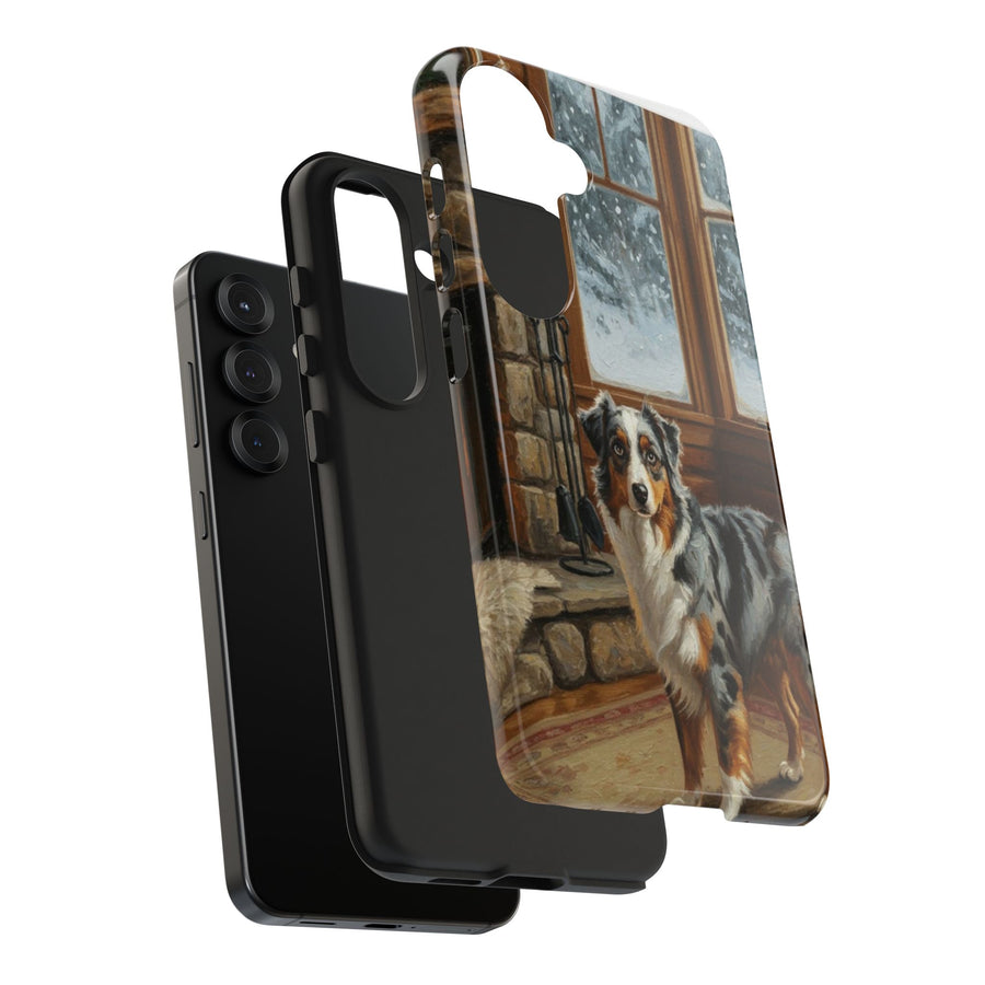 Australian Shepherd Phone Case — Acrylic Dog Art | iPhone 17/16/15 & Samsung | Dog Lover Gift