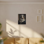 Australian Shepherd Renaissance Royal Portrait Canvas Wall Art, Regal Dog Painting, Australian Shepherd Lover Gift, Stretched Canvas