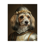 Havanese Medieval Knight Portrait Matte Poster, Regal Dog Art Print, Havanese Lover Gift, Wall Art