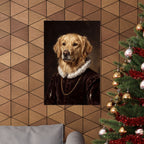 Golden Retriever Renaissance Royal Portrait Matte Poster, Regal Dog Art Print, Golden Retriever Lover Gift, Wall Art