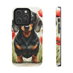 Dachshund Watercolor Wildflower Field Phone Case | Premium Dog Prints | Tritan — secondary view